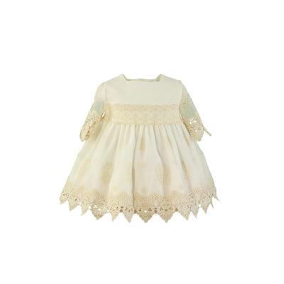 VESTIDO PARA BEBÉ COLOR BEIGE