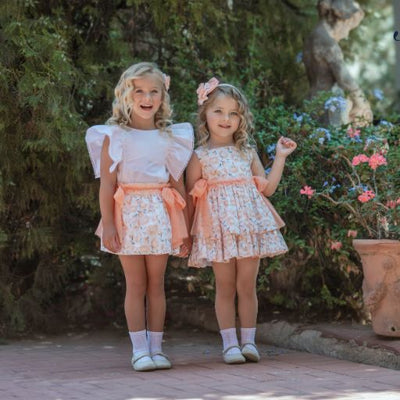 VESTIDO INFANTIL ESTAMPADO MELOCOTON