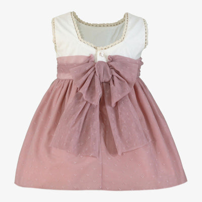 VESTIDO INFANTIL CEREMONIA PALO DE ROSA
