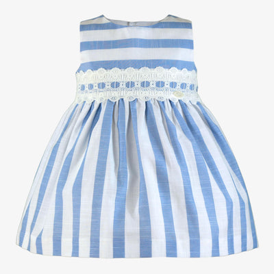 VESTIDO INFANTIL CELESTE Y BLANCO CEREMONIA