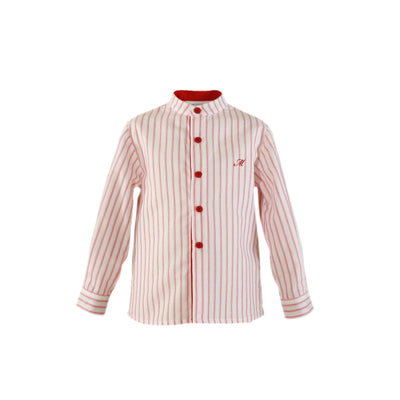 CONJUNTO PARA NIÑO CAMISA MANGA LARGA CON RAYAS Y BERMUDA