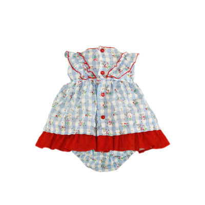 VESTIDO CON BRAGUITA PARA BEBÉ CON ESTAMPADO DE FLORES