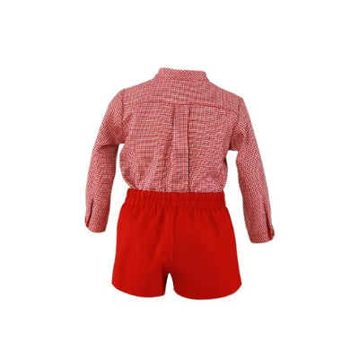 CONJUNTO NIÑO ROJO VICHY