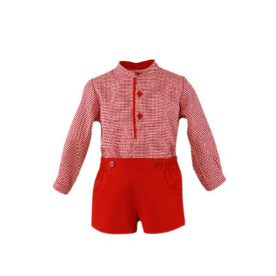 CONJUNTO NIÑO ROJO VICHY