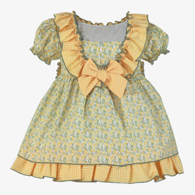 VESTIDO INFANTIL AMARILLO PIÑAS