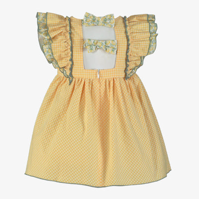 VESTIDO INFANTIL VICHY AMARILLO