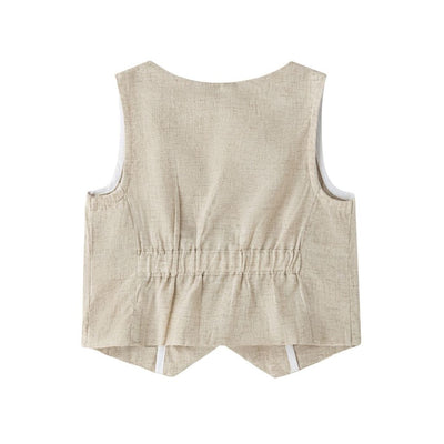 CONJUNTO DE NIÑO CAMISA MANGA LARGA, PANTALÓN Y CHALECO