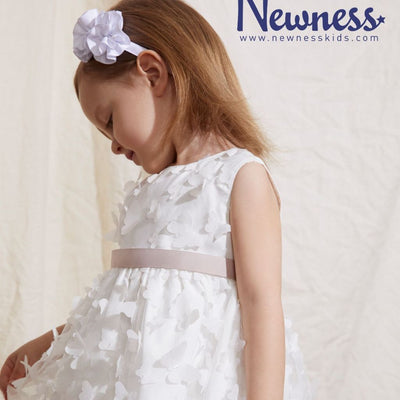 VESTIDO CON BRAGUITA TEJIDO DE TULL CON MARIPOSAS 3D