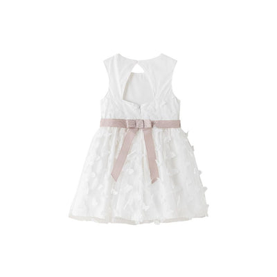 VESTIDO DE NIÑA EN TEJIDO DE TULL CON MARIPOSAS 3D