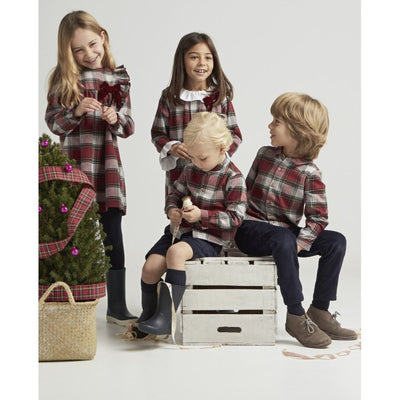 CONJUNTO PANTALÓN CORTO Y CAMISA CUELLO MAO CELEBRATE - Menta Moda Infantil