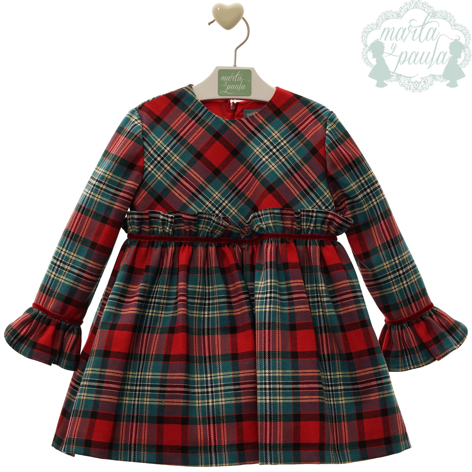 VESTIDO INFANTIL CUADROS VALENTINO
