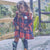 VESTIDO NIÑA CUADROS TARTAN POMPON