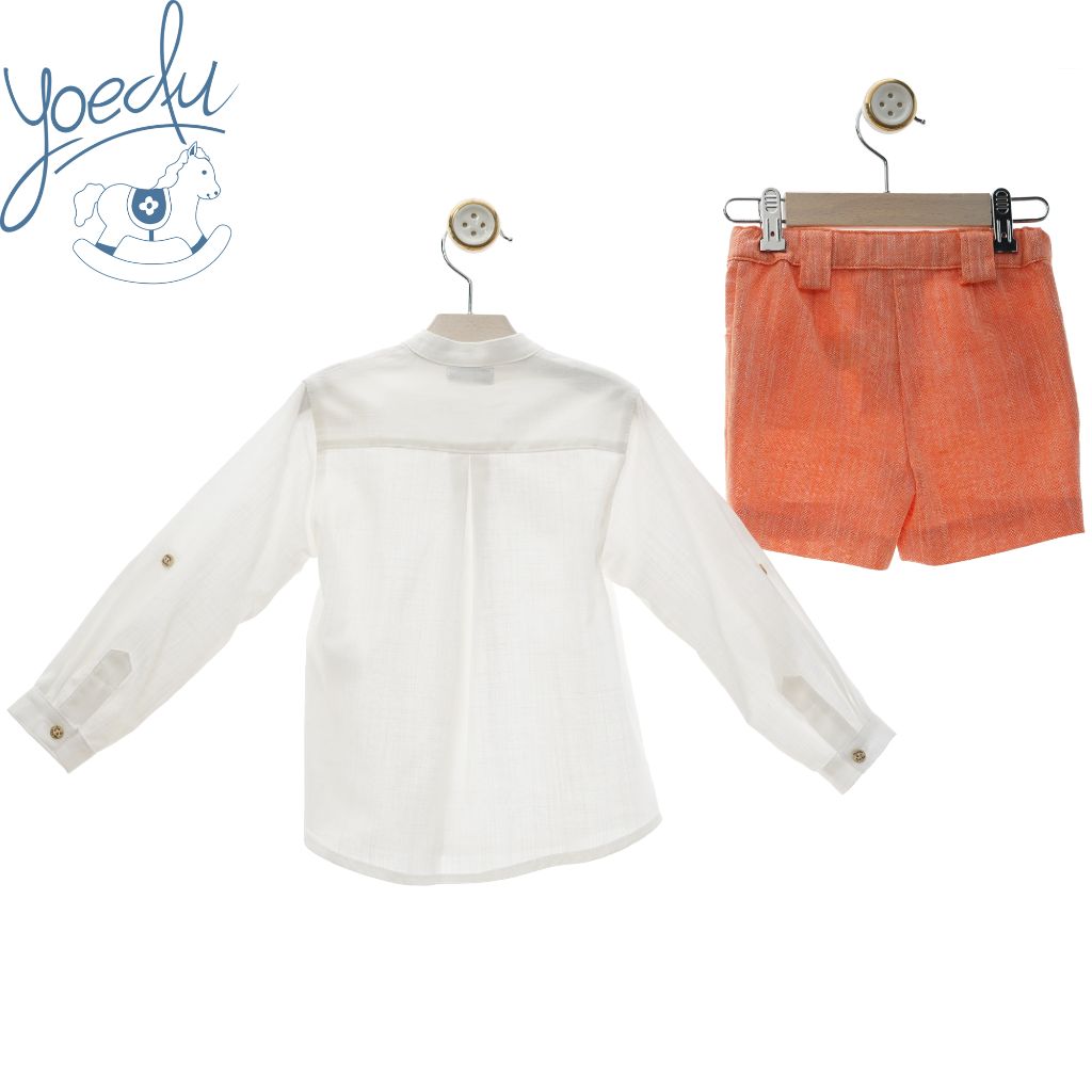 TRAJE INFANTIL PANTALON BERMUDA FAMILIA CORALES