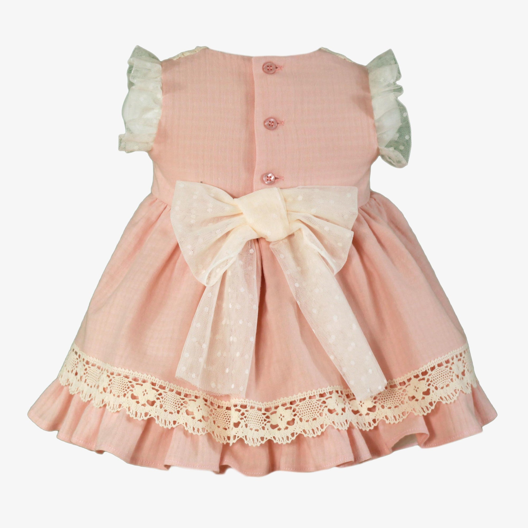 VESTIDO BEBE NIÑA ROSA PALO