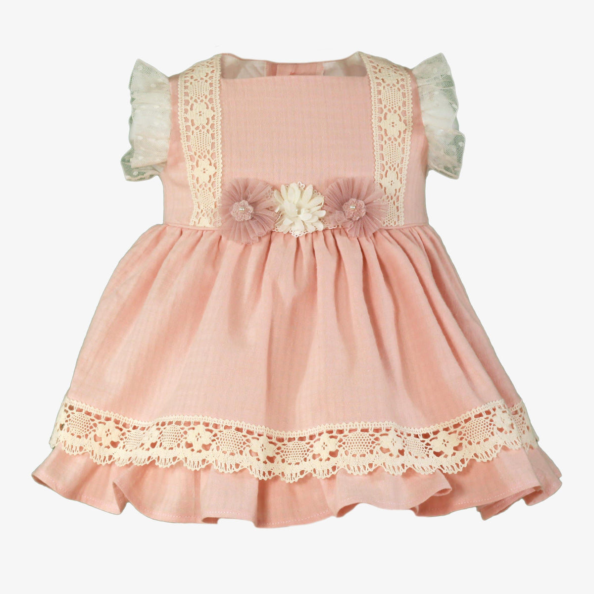VESTIDO BEBE NIÑA ROSA PALO