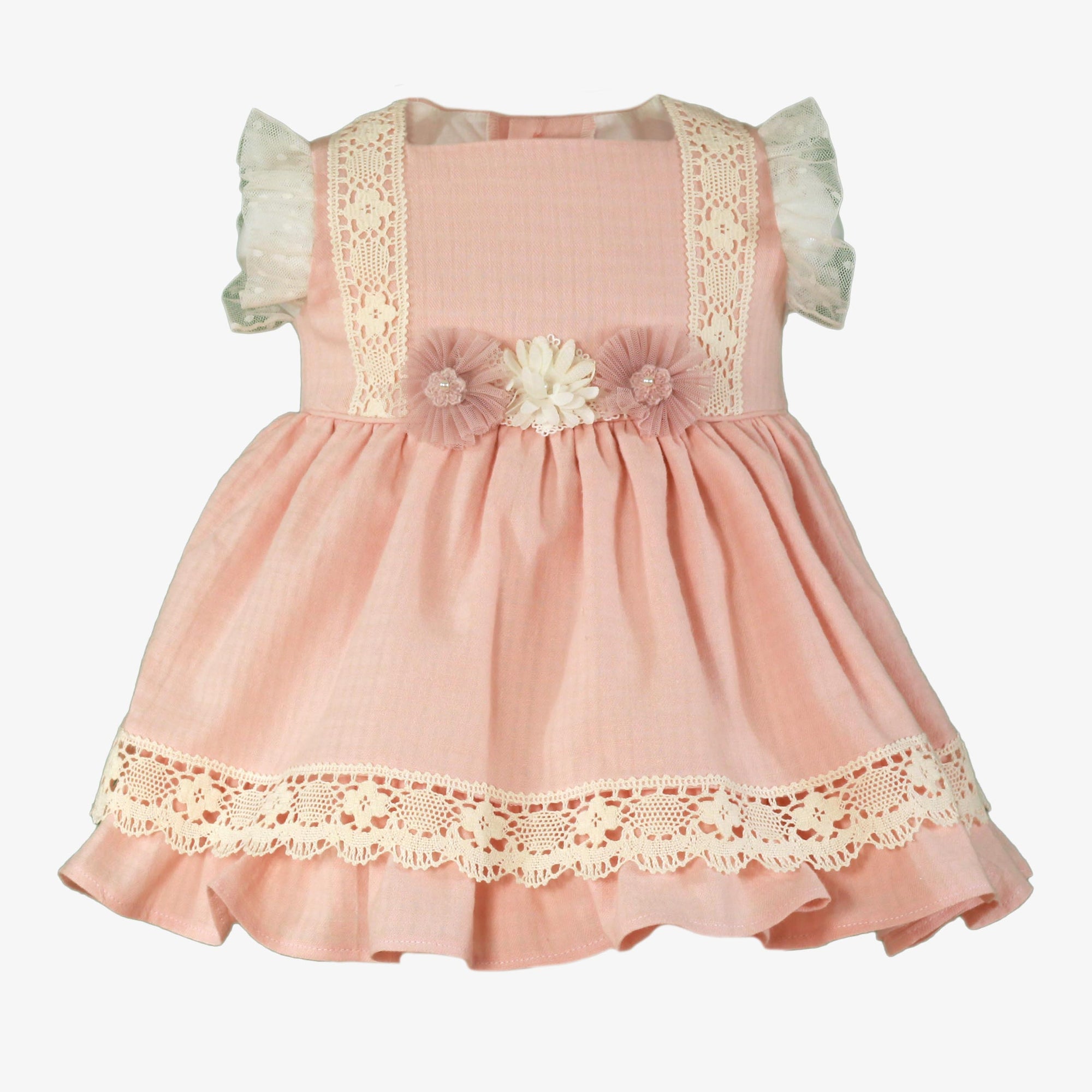 VESTIDO BEBE NIÑA ROSA PALO