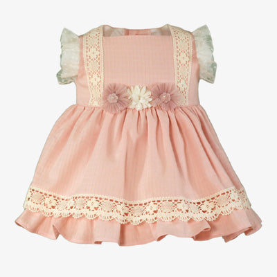 VESTIDO BEBE NIÑA ROSA PALO