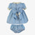 VESTIDO BEBE NIÑA CELESTE LINO
