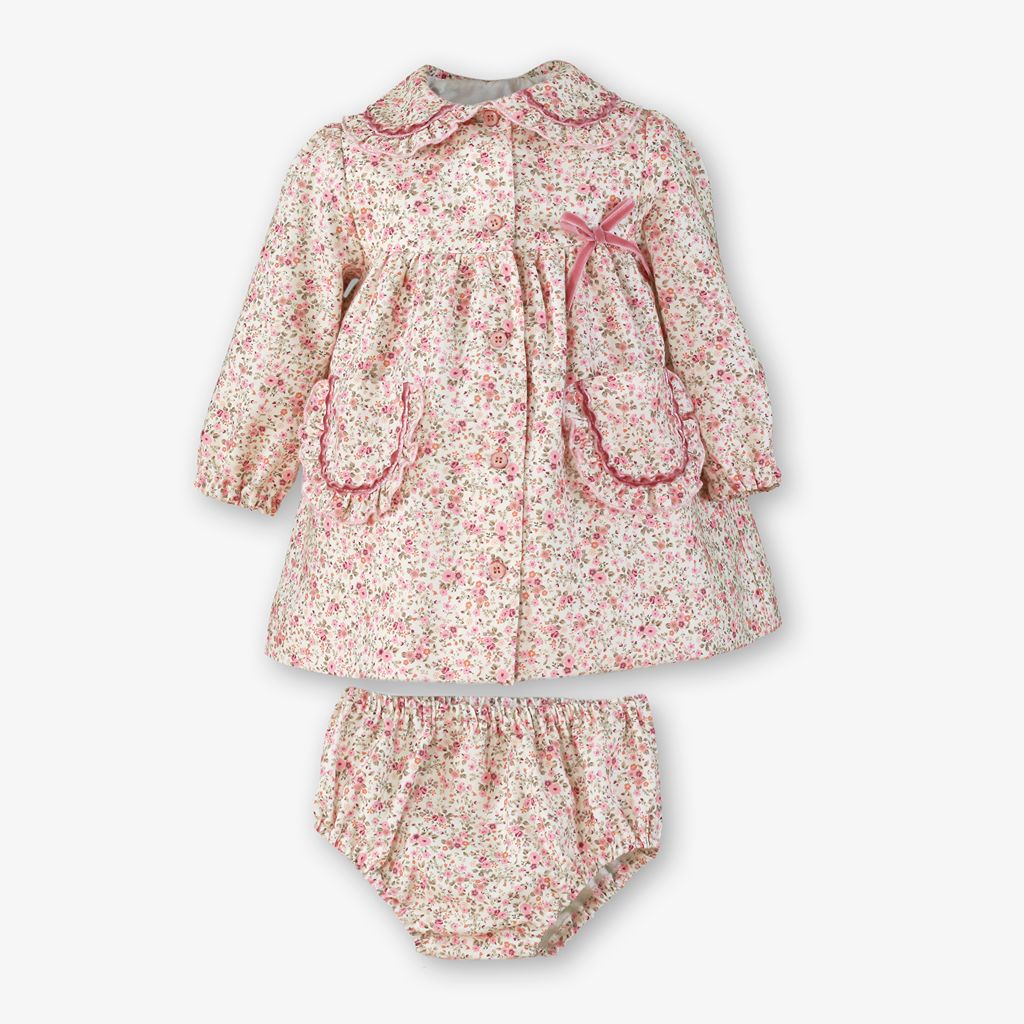 VESTIDO BRAGUITA BEBE ESTAMPADO FLORECITAS
