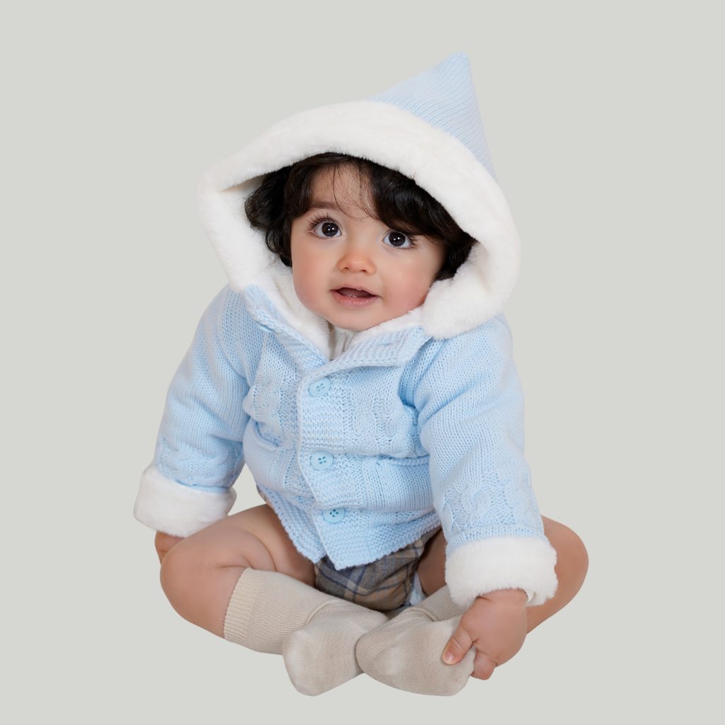 ABRIGO PARA BEBÉ AZUL CIELO