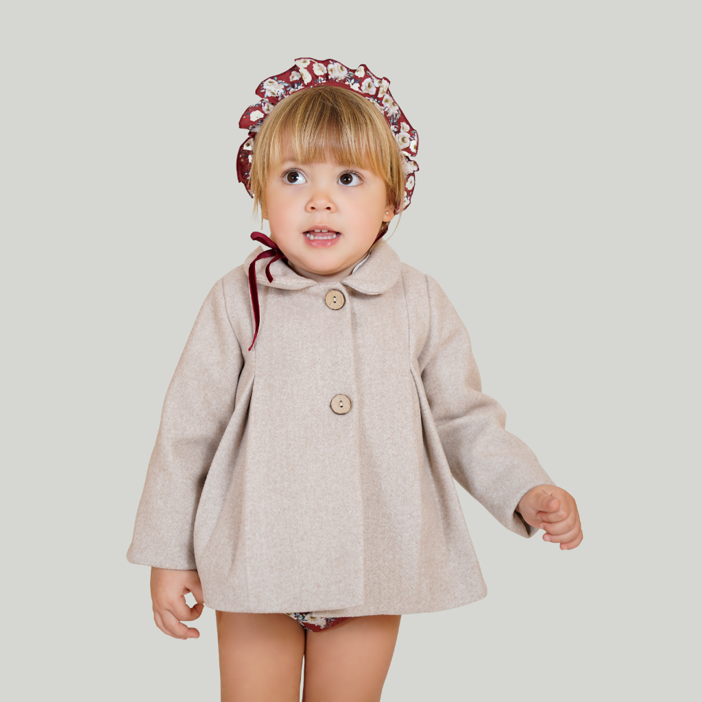 ABRIGO FORMAL PARA BEBÉ COLOR BEIGE
