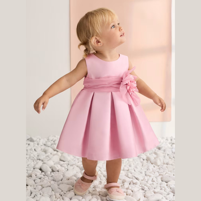 VESTIDO MIKADO ROSA - Menta Moda Infantil