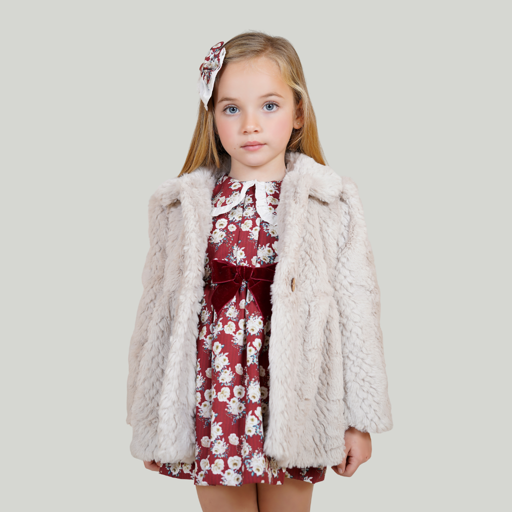 ABRIGO FORMAL PARA NIÑA DE PELUCHE
