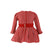 VESTIDO NIÑA MANGA LARGA ROJO PATA DE GALLO