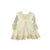 VESTIDO PARA NIÑA COLOR BEIGE CON DETALLES DE ENCAJE