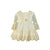 VESTIDO PARA NIÑA COLOR BEIGE CON DETALLES DE ENCAJE