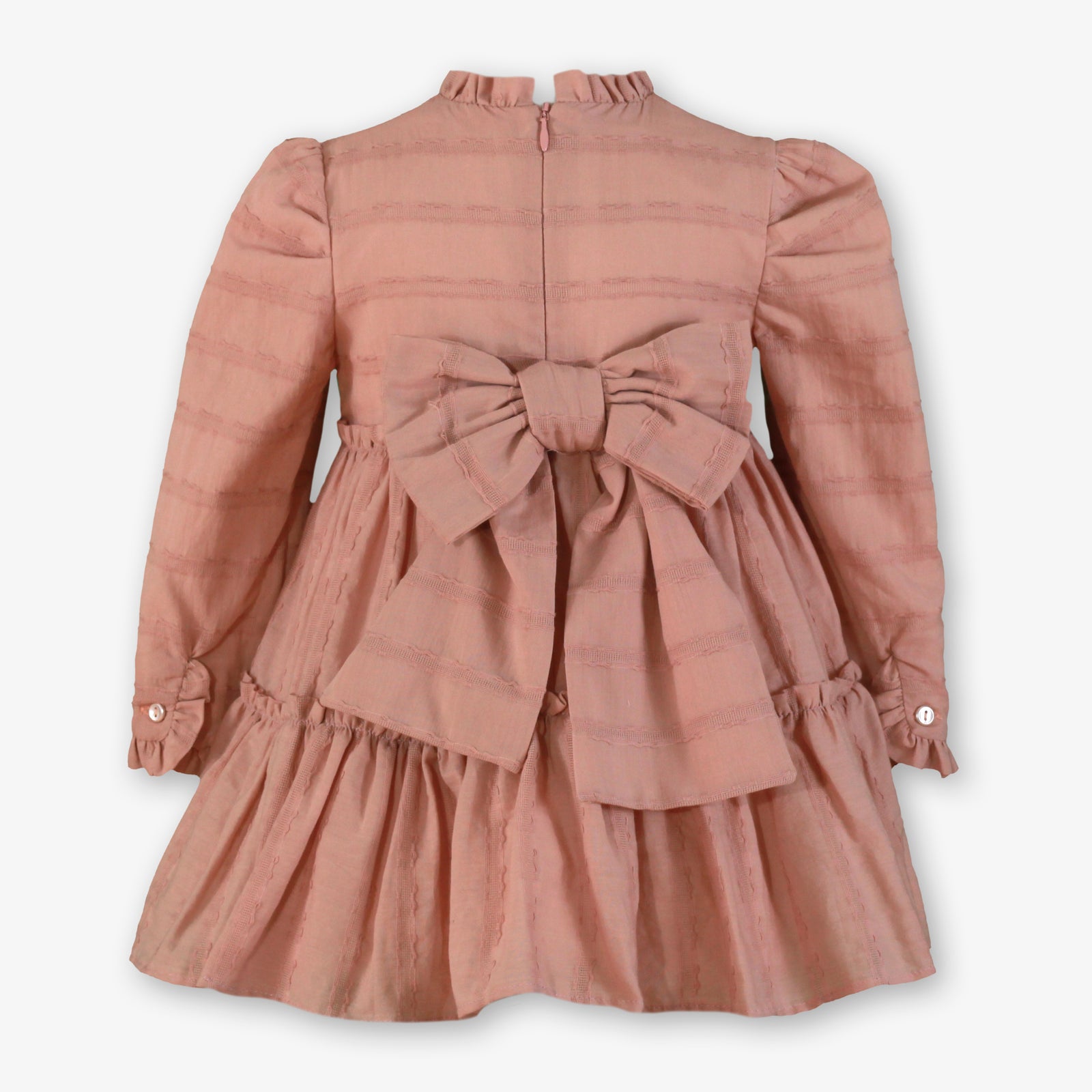 VESTIDO NIÑA ROSA PALO LISO
