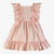VESTIDO INFANTIL ROSA VOLANTES HOMBROS