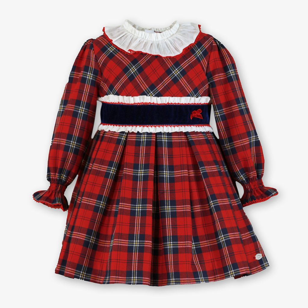 VESTIDO INFANTIL CUADROS ESCOCES