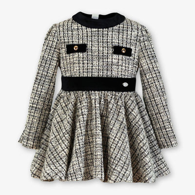VESTIDO INFANTIL TWEED NEGRO