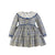 VESTIDO NIÑA MANGA LARGA GRIS CUADROS
