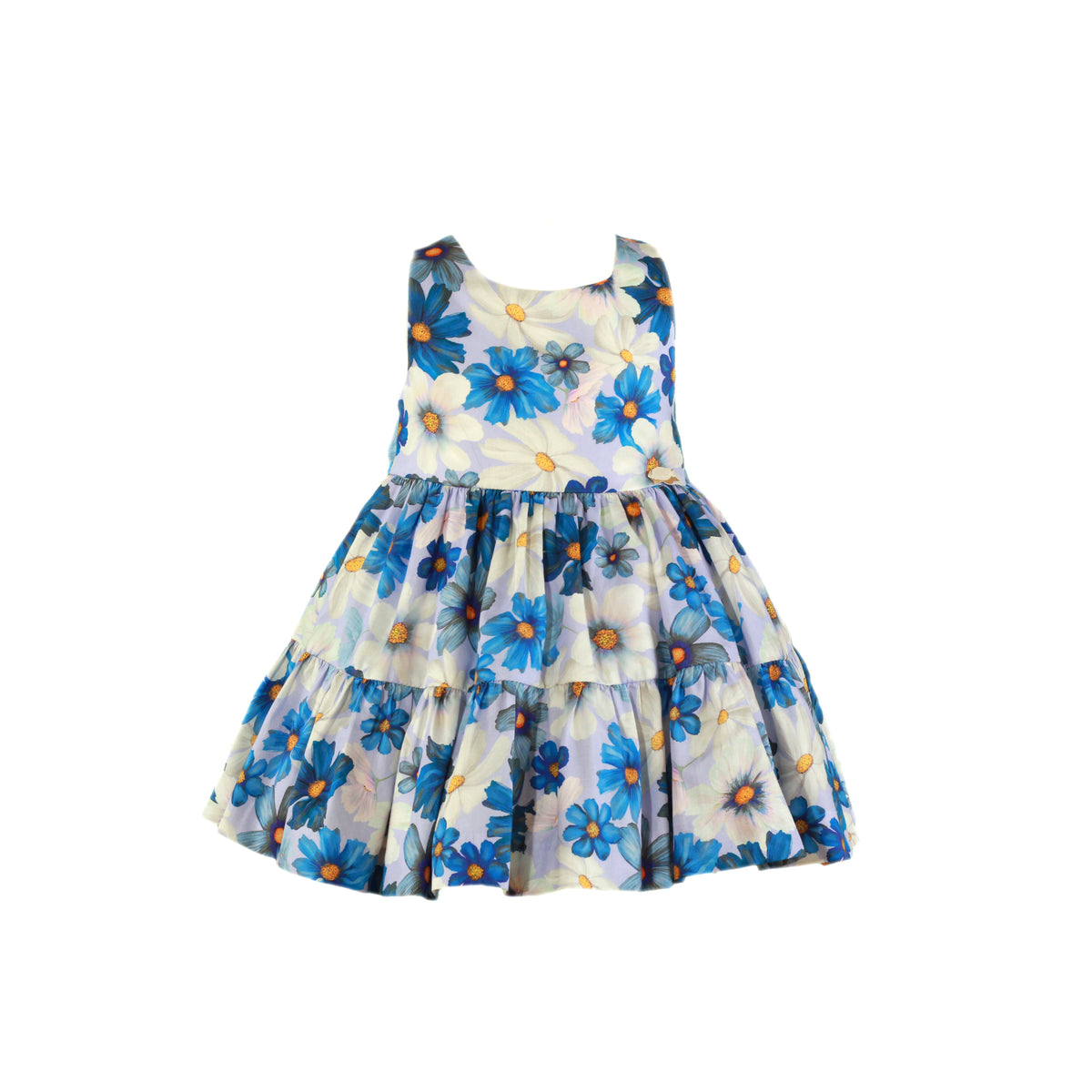 VESTIDO PARA NIÑA COLOR LILA CON ESTAMPADO DE FLORES