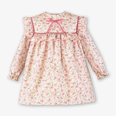 VESTIDO INFANTIL ESTAMPADO FLORES ROSA