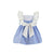 VESTIDO PARA NIÑA AZUL CON VOLANTES