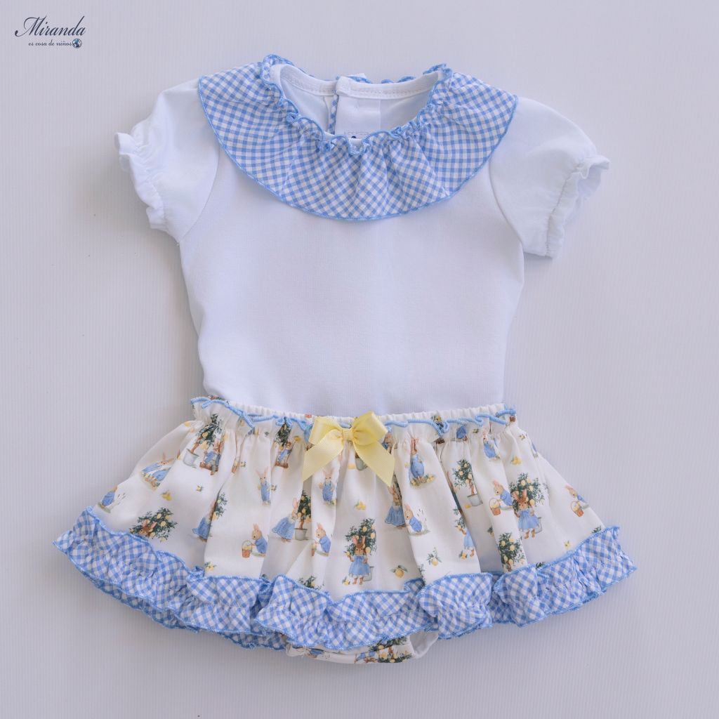 CONJUNTO BLUSA Y BRAGUITA BEBE NIÑA CONEJITOS