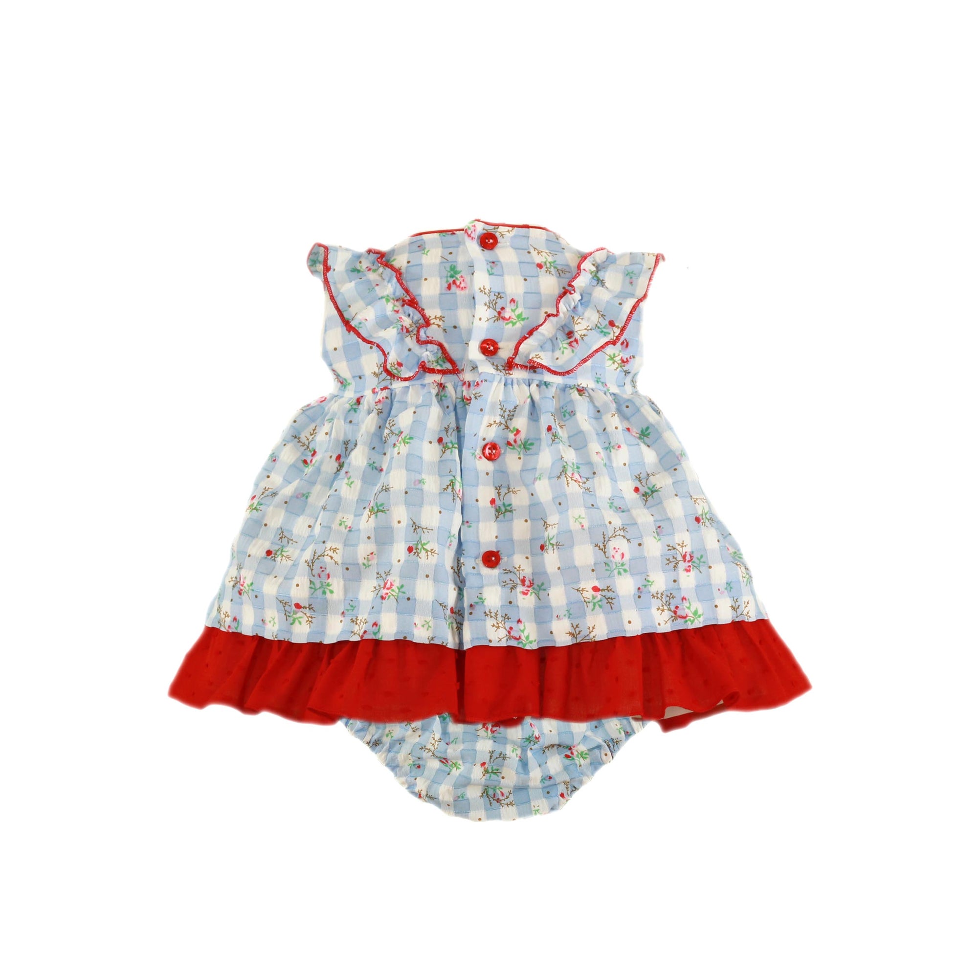 VESTIDO CON BRAGUITA PARA BEBÉ CON ESTAMPADO DE FLORES