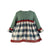 VESTIDO NIÑA MANGA LARGA CUADROS VERDE GRANATE
