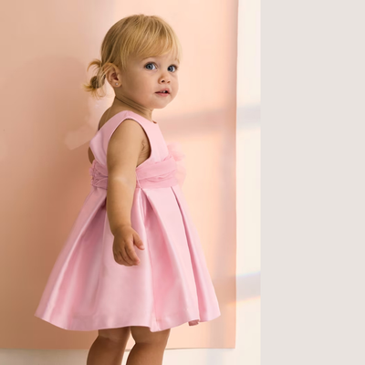 VESTIDO MIKADO ROSA - Menta Moda Infantil