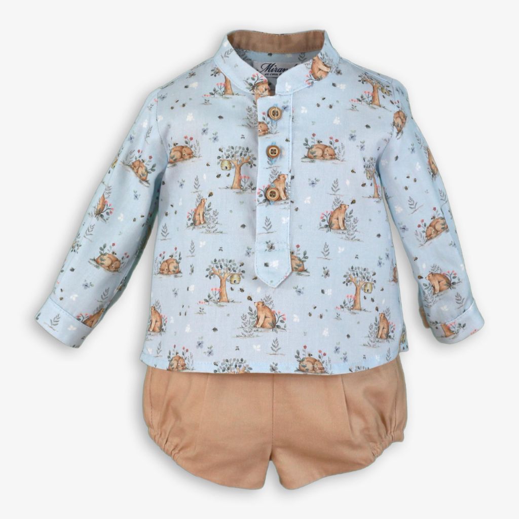 CONJUNTO BEBE CELESTE OSITOS