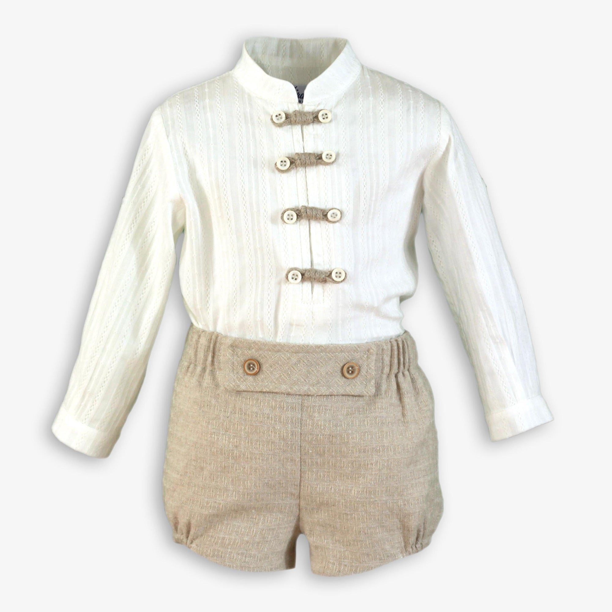 CONJUNTO NIÑO BEIGE TOSTADO