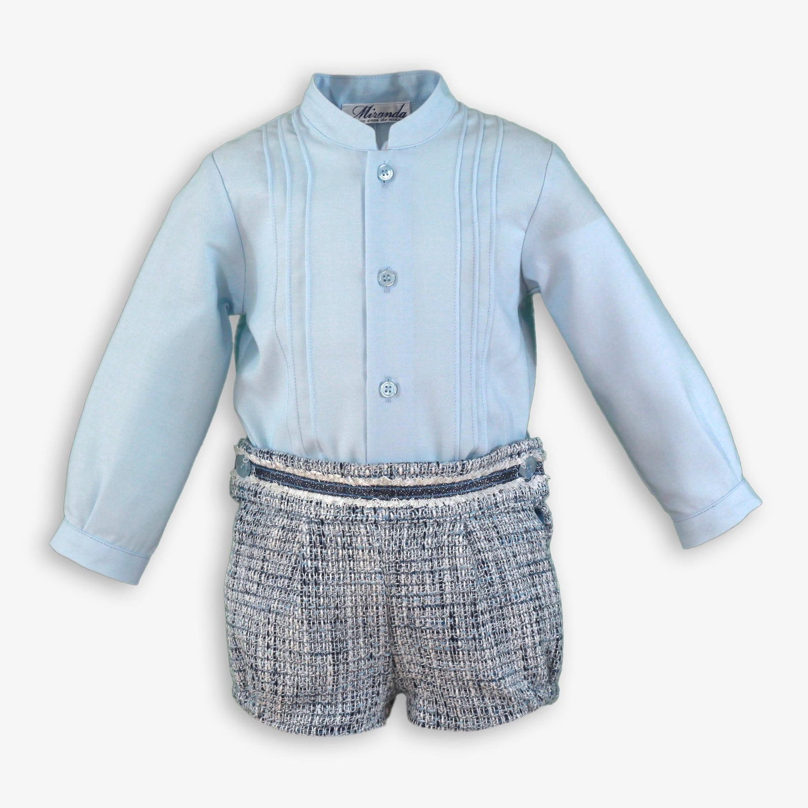 CONJUNTO BEBE NIÑO CELESTE Y MARINO
