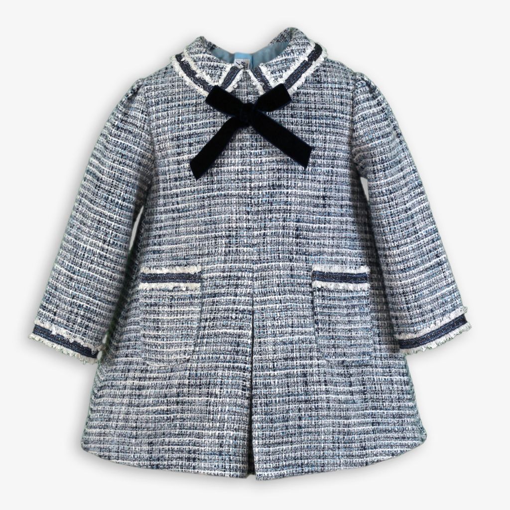 VESTIDO BEBE MARINO TWEED