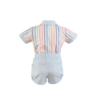 CONJUNTO PARA BEBÉ CAMISA DE COLORES Y BERMUDA