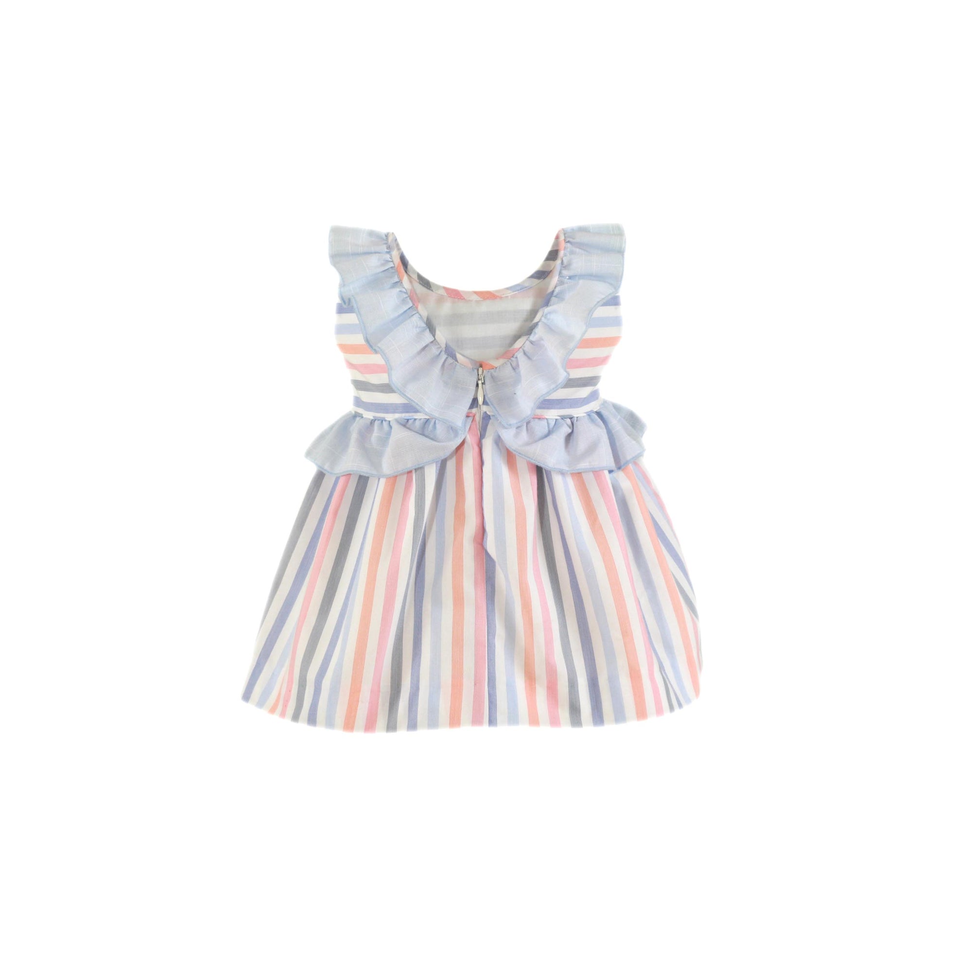 VESTIDO PARA BEBÉ CON LINEAS DE COLORES