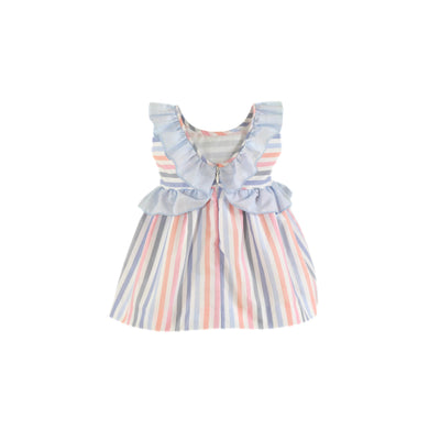 VESTIDO PARA BEBÉ CON LINEAS DE COLORES