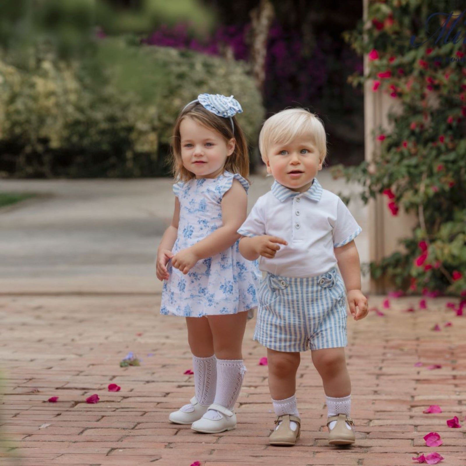 CONJUNTO BEBE NIÑO AZUL RAYAS